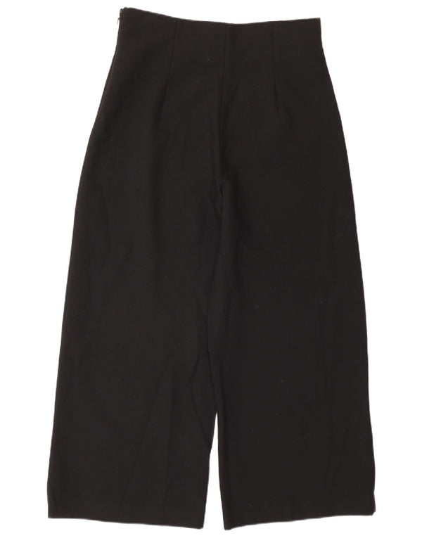 Pantaloni tăiați cu talie înaltă pentru femei Zara Medium L28 L25 Negri