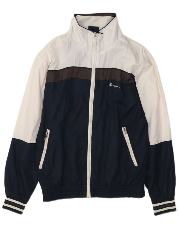 Jachetă de top pentru trening pentru bărbați CHAMPION, poliester la bloc de culoare, albastru marin mediu