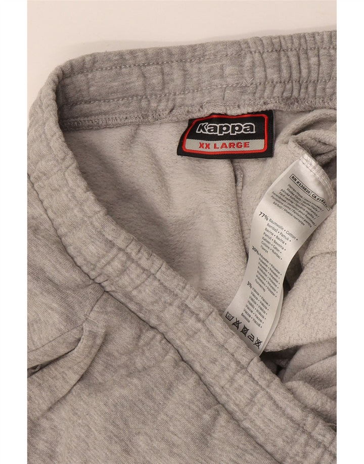Pantaloni de trening cu grafică pentru bărbați Kappa Pantaloni de jogging 2XL, bumbac cu pete gri