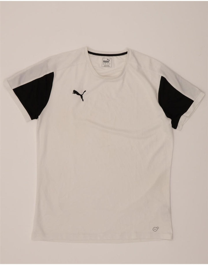 Tricou pentru bărbați Puma Top mare, alb, poliester color bloc