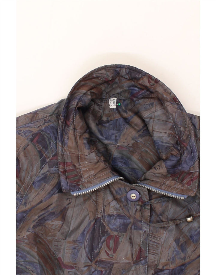 VINTAGE Womens Abstract Pattern Overcoat UK 20 2XL Multicoloured Vintage Vintage and Second-Hand Vintage from Messina Hembry 