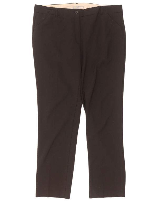 Pantaloni casual drepti pentru femei Marks & Spencer UK 16 Large W36 L31 Negru