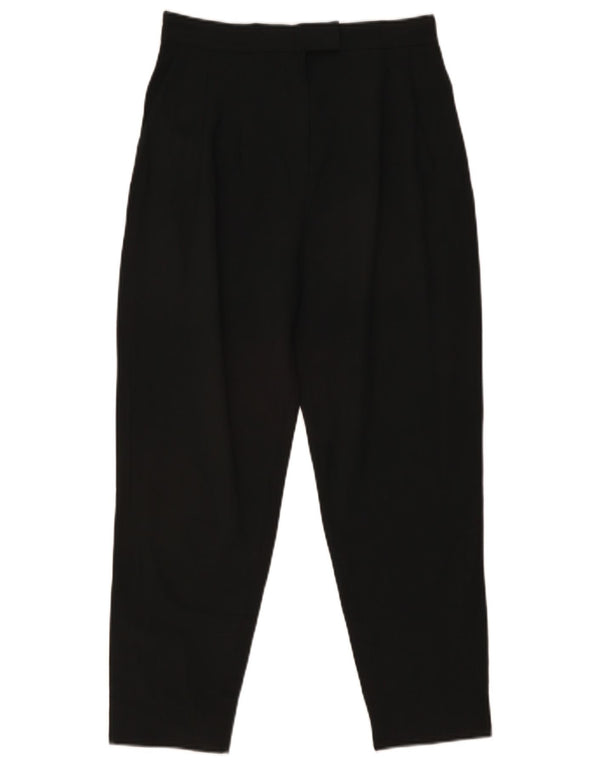 Cos Womens High Waist Tapered Suit Trousers EU 34 XS W28 L25 Green Viscose