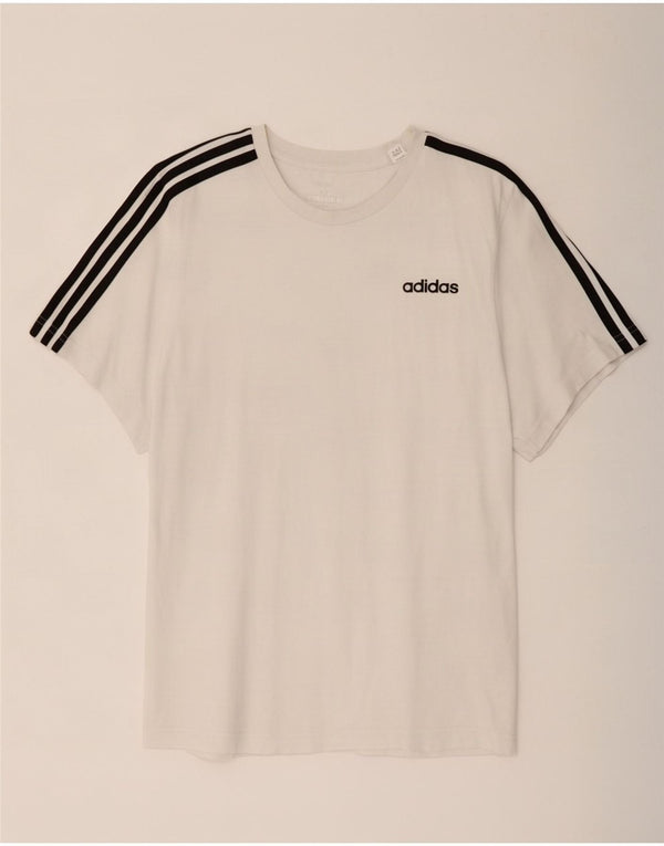 Tricou pentru bărbați Adidas Top Mediu Alb Bumbac