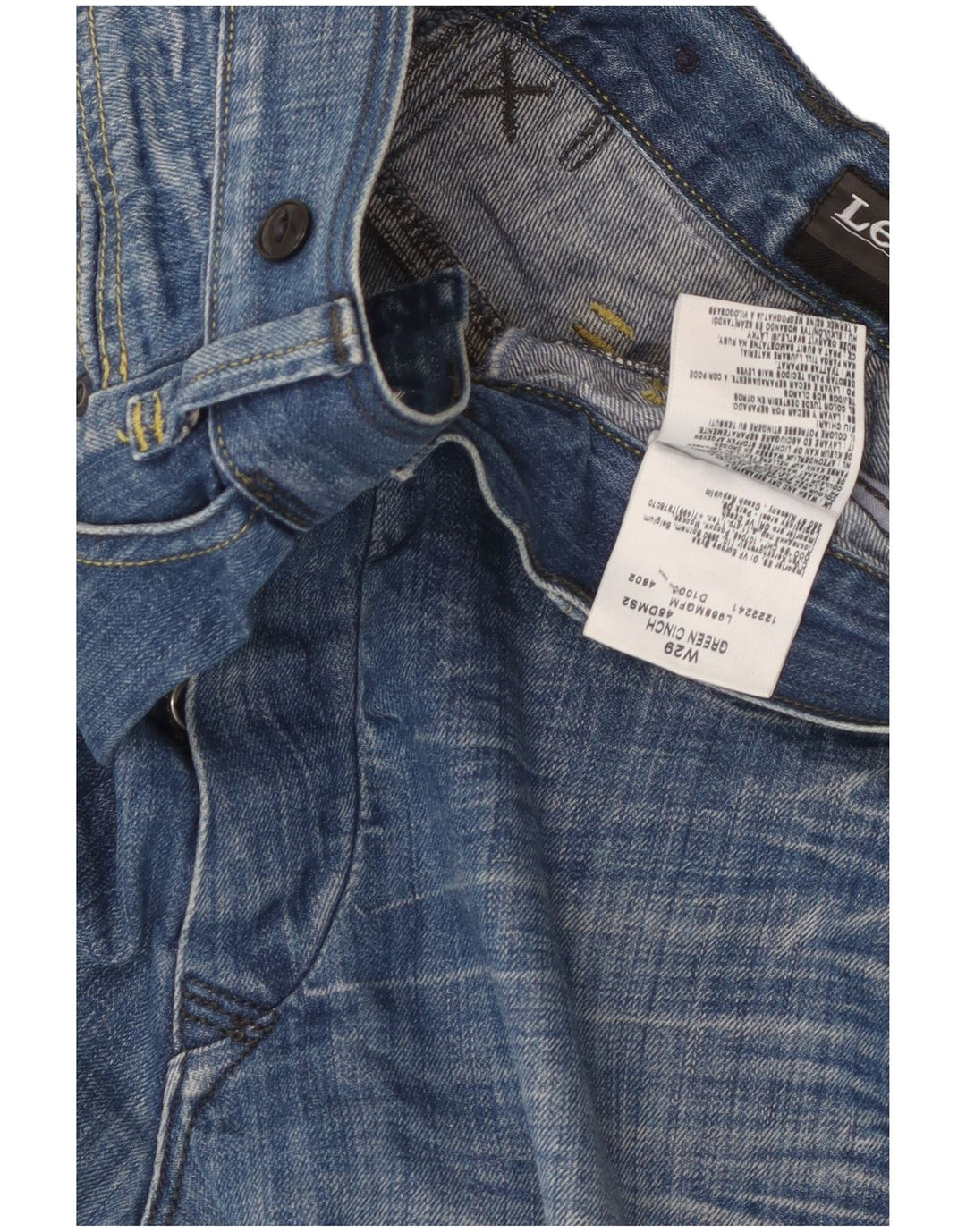 Pantaloni scurți de denim verde Cinch pentru bărbați Lee W29 Bumbac albastru mic