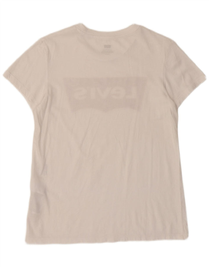 Tricou grafic LEVI'S pentru femei Top UK 10 Small White Bumbac