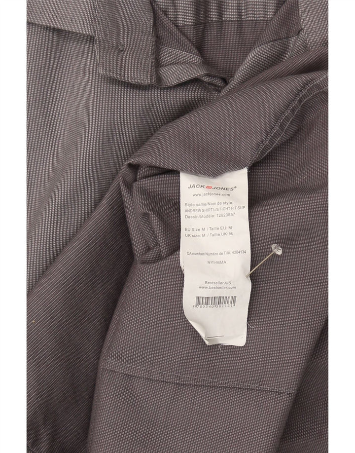 JACK & JONES Mens Shirt Medium Grey Cotton Vintage Jack & Jones and Second-Hand Jack & Jones from Messina Hembry 