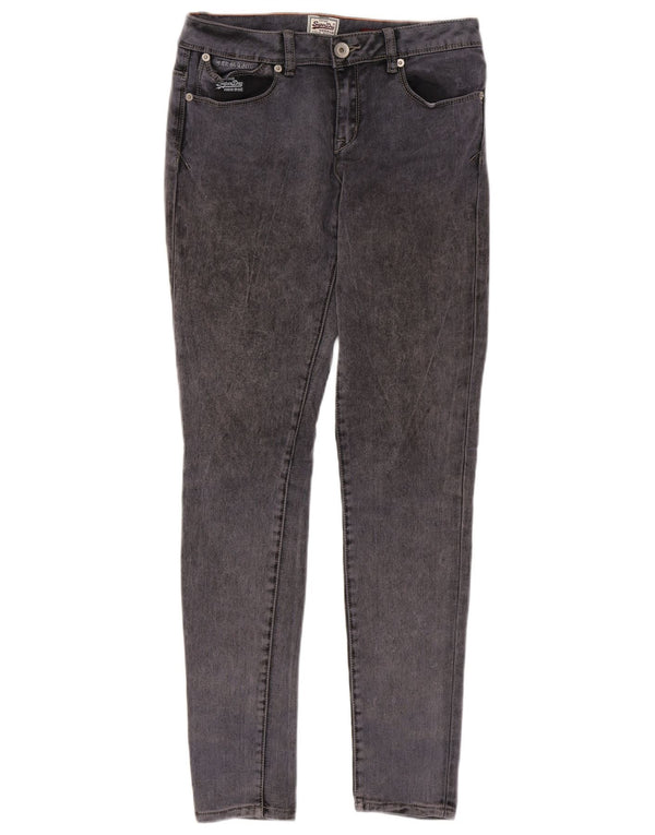SUPERDRY blugi super skinny pentru femei W30 L32 bumbac gri