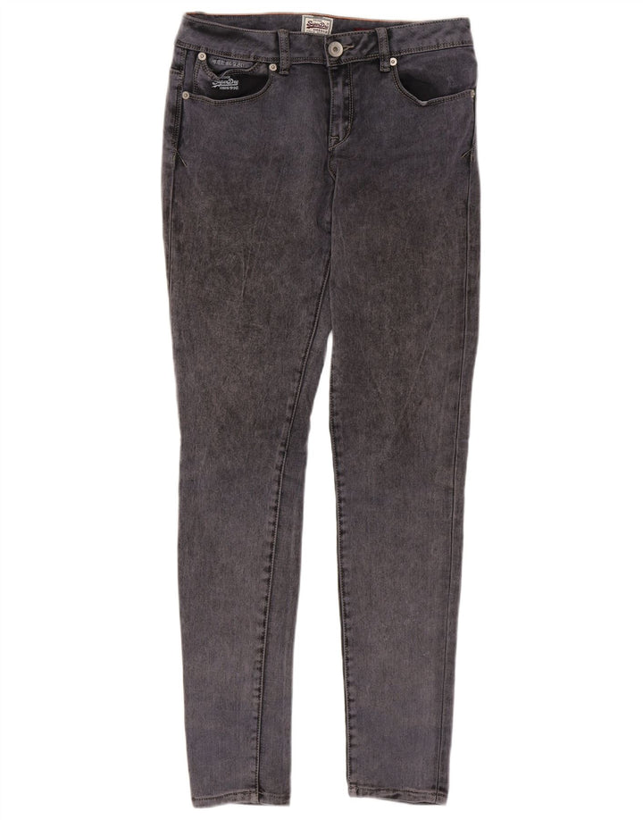 SUPERDRY blugi super skinny pentru femei W30 L32 bumbac gri