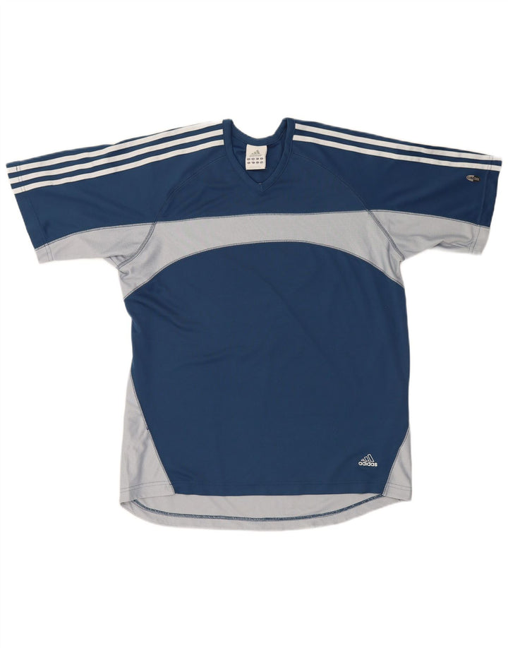 Tricou Adidas Climacool pentru bărbați Top mare, albastru bleumarin, poliester color bloc