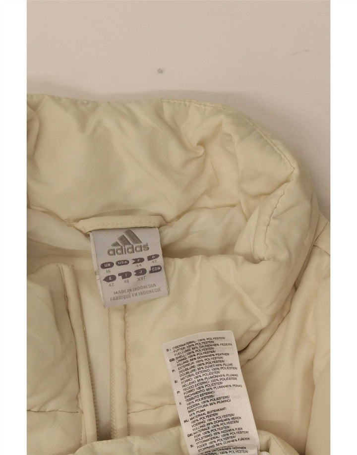 Jachetă căptușită pentru femei Adidas UK 16 mare poliester alb