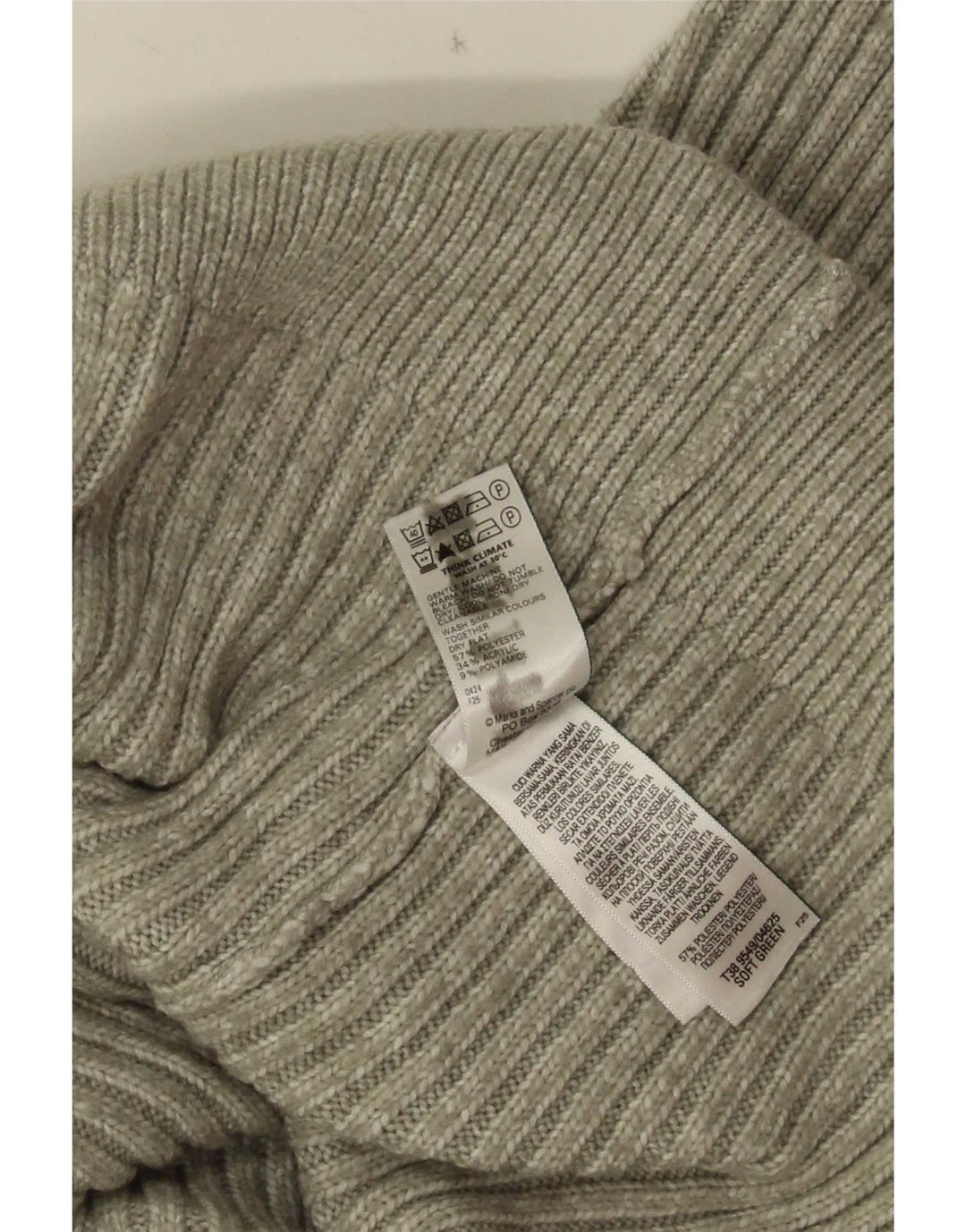 Pulover cardigan pentru femei Marks & Spencer UK 16 Poliester verde mare