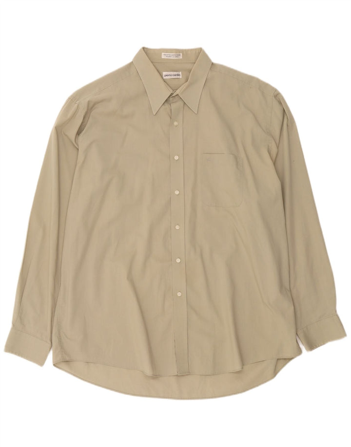 Cămașă pentru bărbați Pierre Cardin Mărimea 18 2XL Bumbac bej