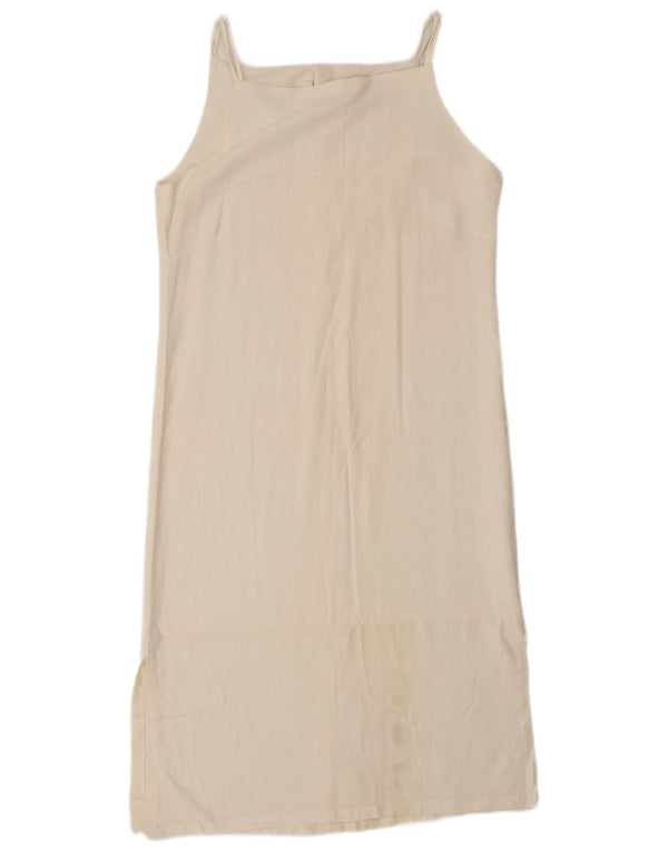 Rochie de soare vintage pentru femei UK 18 XL din bumbac alb