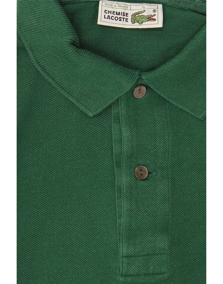 Tricou polo pentru bărbați Lacoste cu mânecă lungă, mărimea 4, bumbac verde mediu