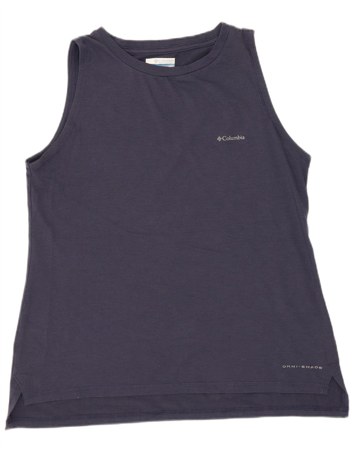 Columbia Womens Omni-Shade Vest Top UK 12 Medium Bleumarin Poliester