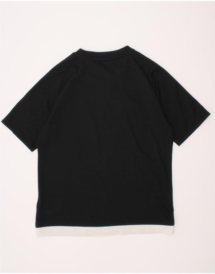 Tricou Climalite ADIDAS pentru băieți Top 11-12 ani, negru, poliester color bloc