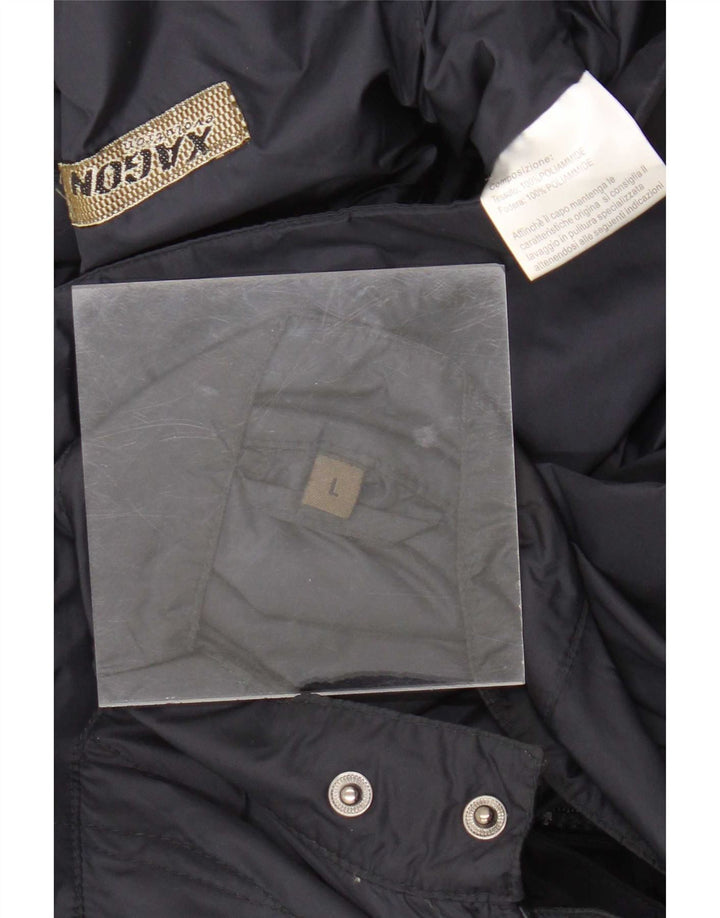 Xagon Mens Bomber Jacket UK 40 Large Bleumarin Blue Polyamide