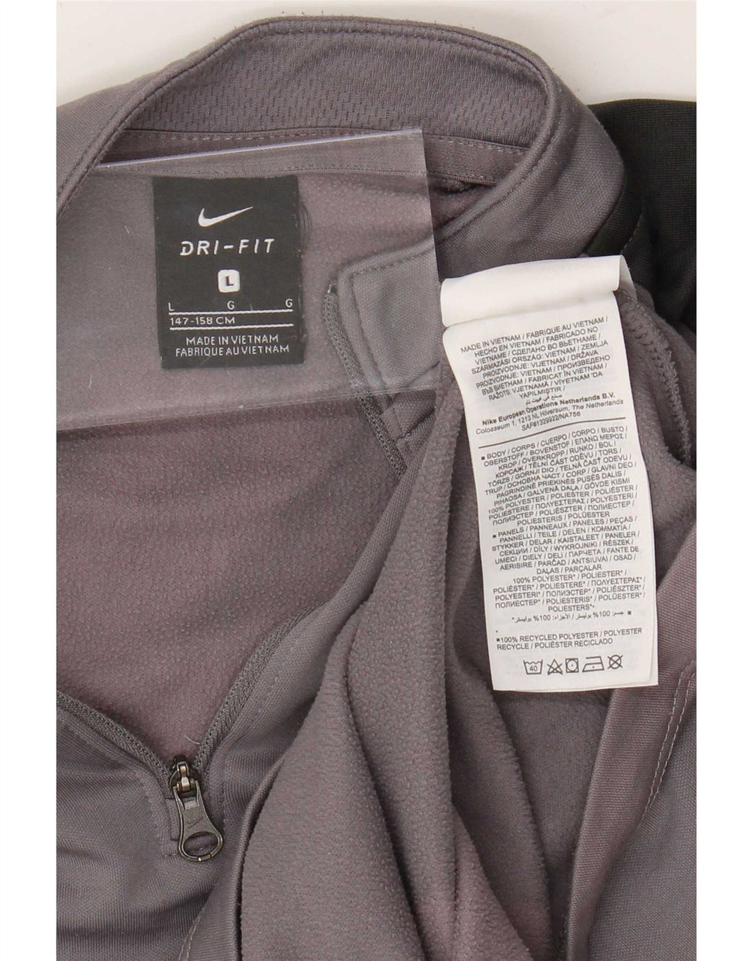 Trening pentru băieți Dri Fit Pullover Top 12-13 ani, mare, gri, bloc de culoare