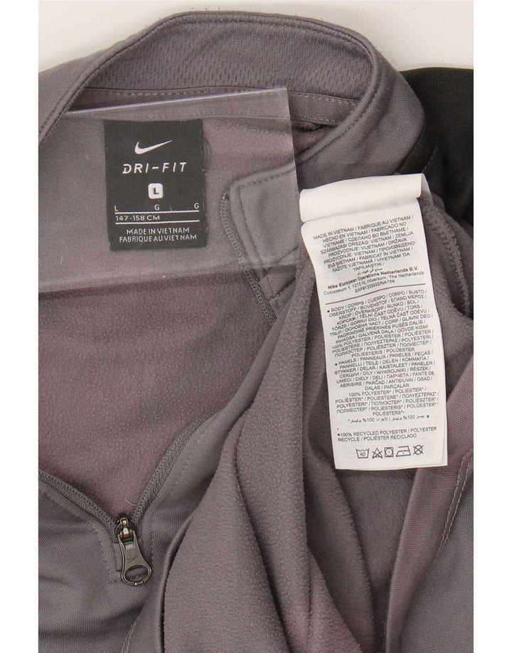 Trening pentru băieți Dri Fit Pullover Top 12-13 ani, mare, gri, bloc de culoare