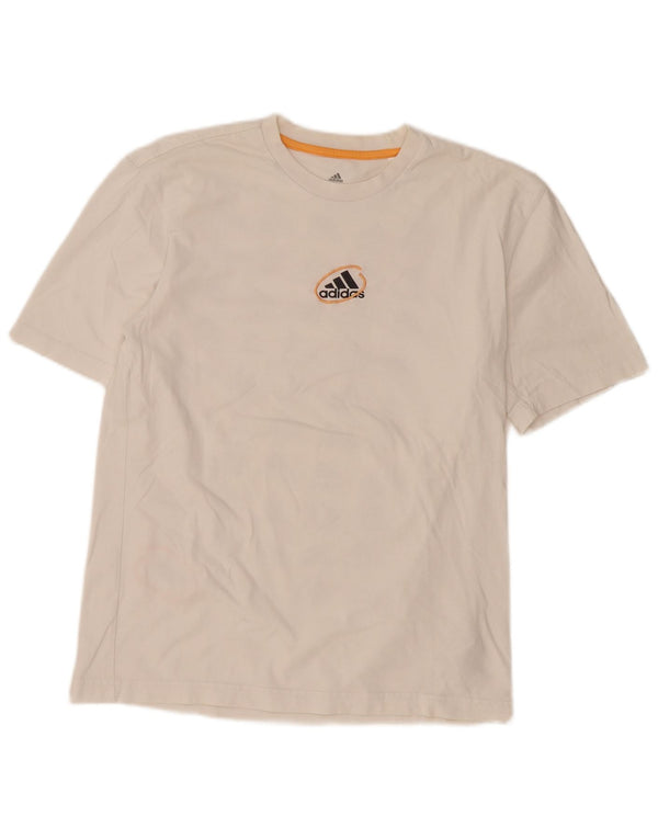 Tricou grafic ADIDAS pentru bărbați Top mic din bumbac alb