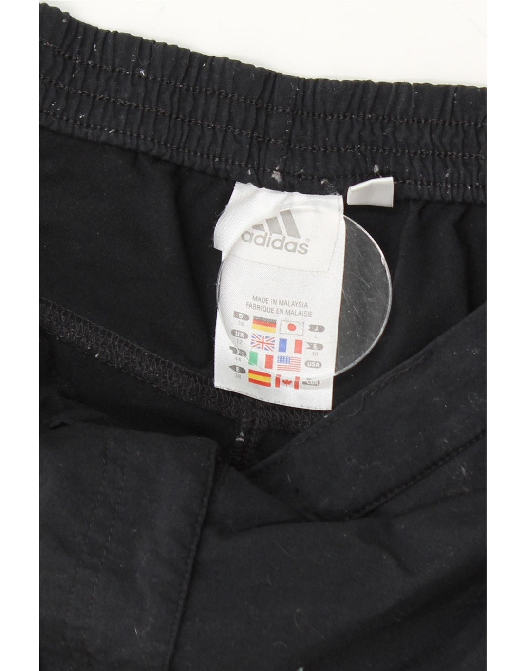 ADIDAS Womens Shorts UK 12 Medium W28 Black Polyamide