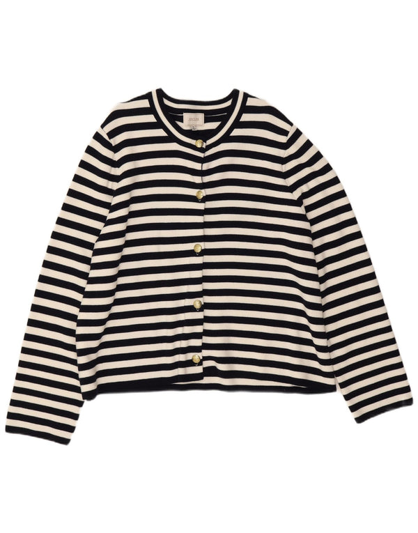 Pulover cardigan pentru femei Joules UK 18 XL, albastru bleumarin, bumbac cu dungi