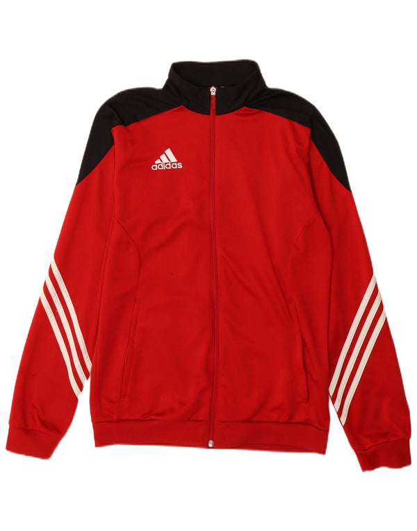 Jachetă de top pentru trening Adidas pentru bărbați, roșu, poliester color bloc