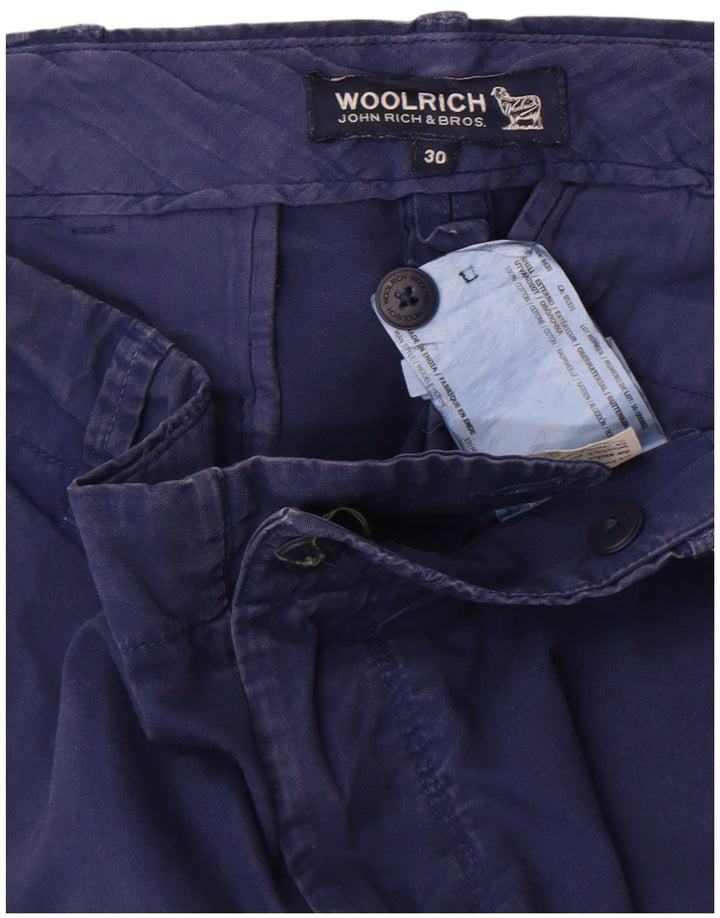 Pantaloni scurți chino pentru bărbați Woolrich W30, bumbac, albastru bleumarin mediu