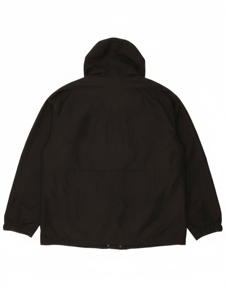 Jachetă de vânt cu glugă Calvin Klein pentru bărbați UK 40 Poliester negru mare