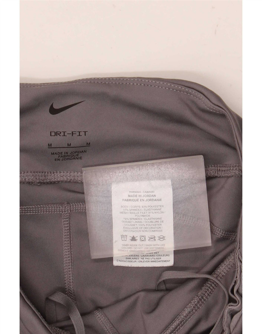 Leggings crop Nike Dri Fit pentru femei UK 12 Medium Gri Poliester