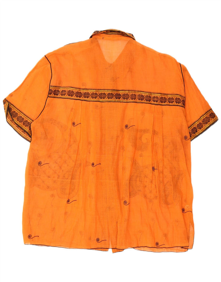 PAUL ROPP Cămașă supradimensionată pentru damă UK 14 Medium Orange Paisley