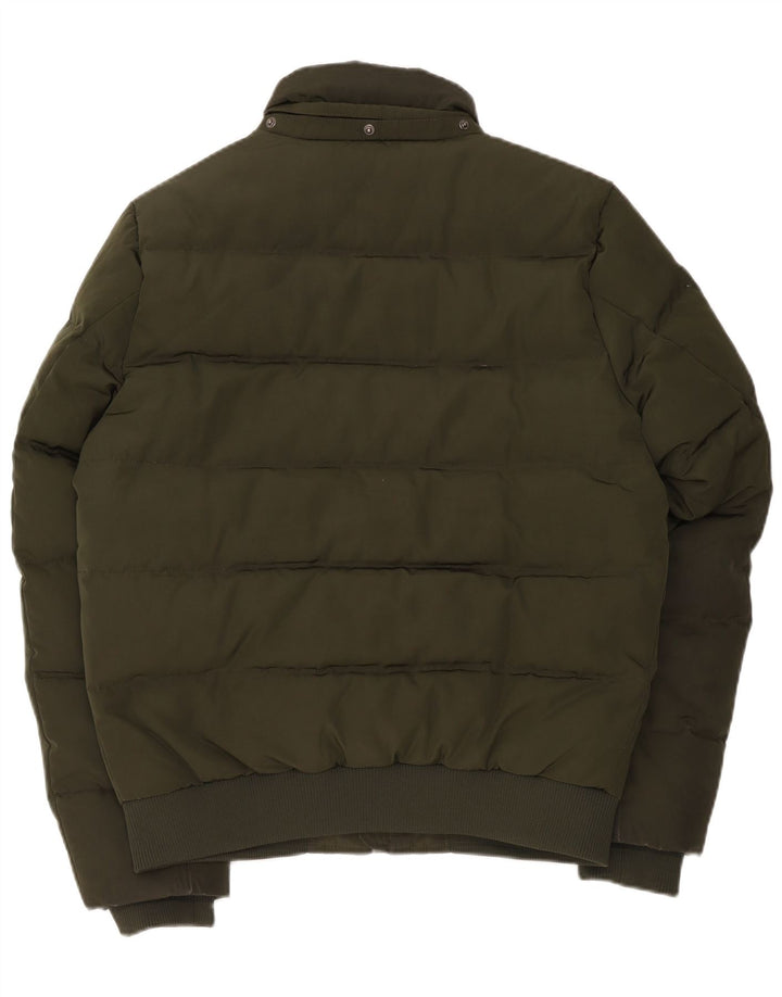 Jachetă căptușită pentru bărbați Tommy Hilfiger UK 38 Poliester verde mediu