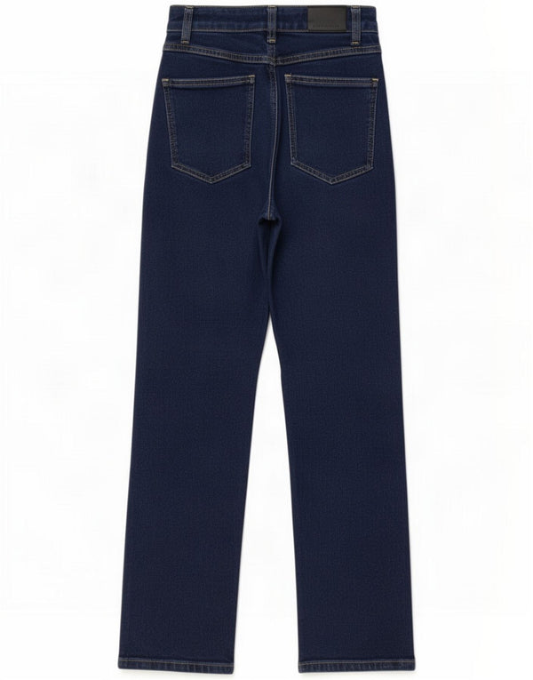 MINT VELVET Blugi drepti pentru femei UK 8 Small W26 L27 Bumbac bleumarin