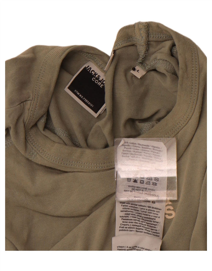 JACK & JONES Tricou pentru bărbați Top mare din bumbac kaki