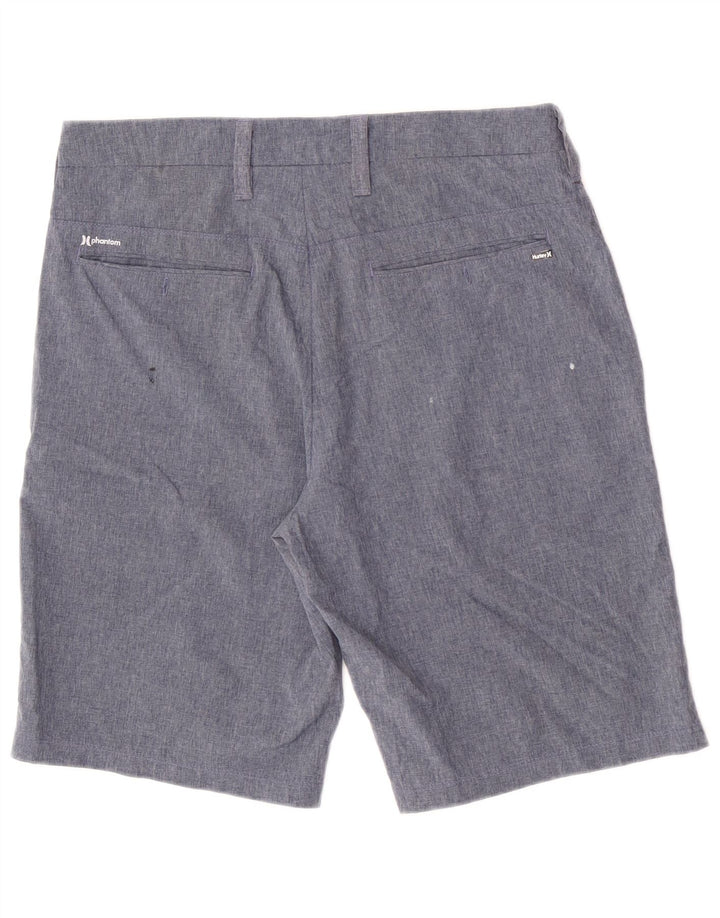 Hurley Mens Regular Chino Shorts Medium W30 Blue Polyester