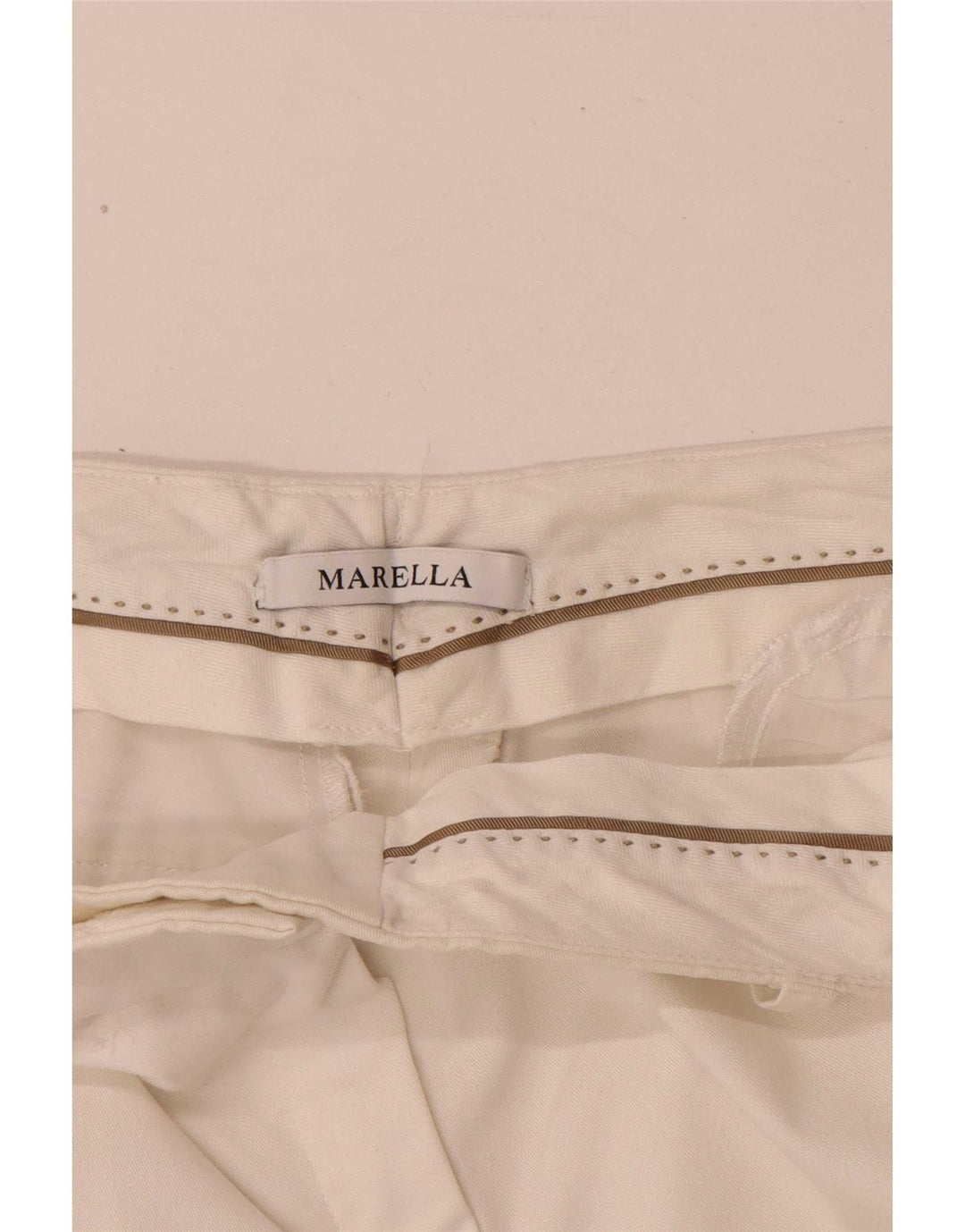 Marella Pantaloni Drepți Decupați De Damă L28 L26 Alb