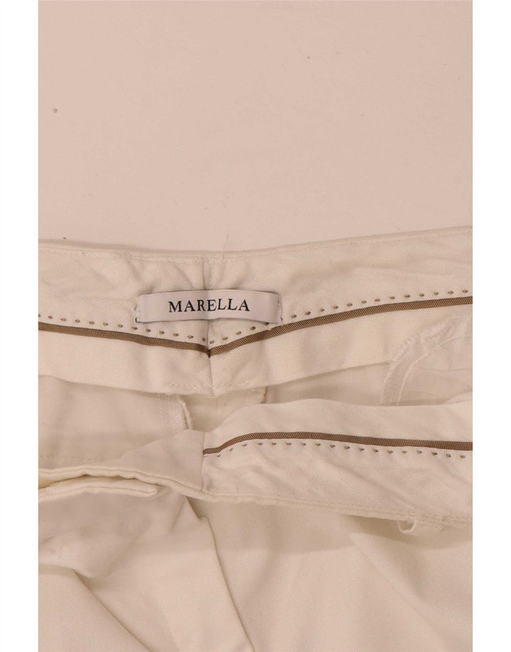 Marella Pantaloni Drepți Decupați De Damă L28 L26 Alb