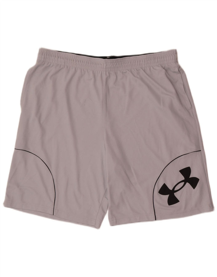 Pantaloni scurți de sport grafic Under Armour pentru bărbați 2XL poliester gri