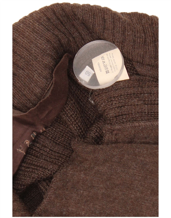 Pulover cardigan pentru bărbați Ashwell IT 50 maro mediu lână nouă