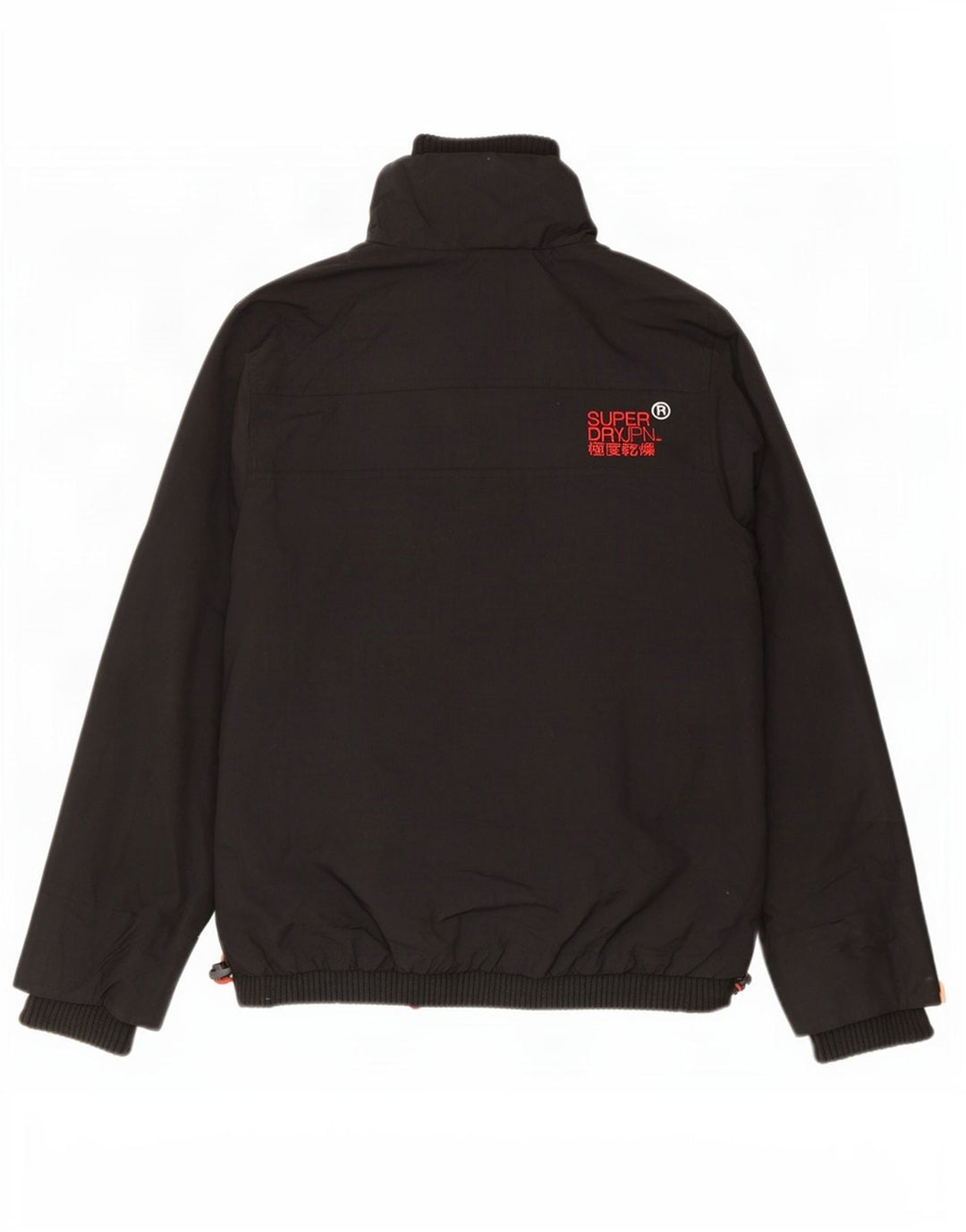 Jachetă de ploaie The Windcheater Graphic pentru bărbați Superdry UK 36 Nylon negru mic