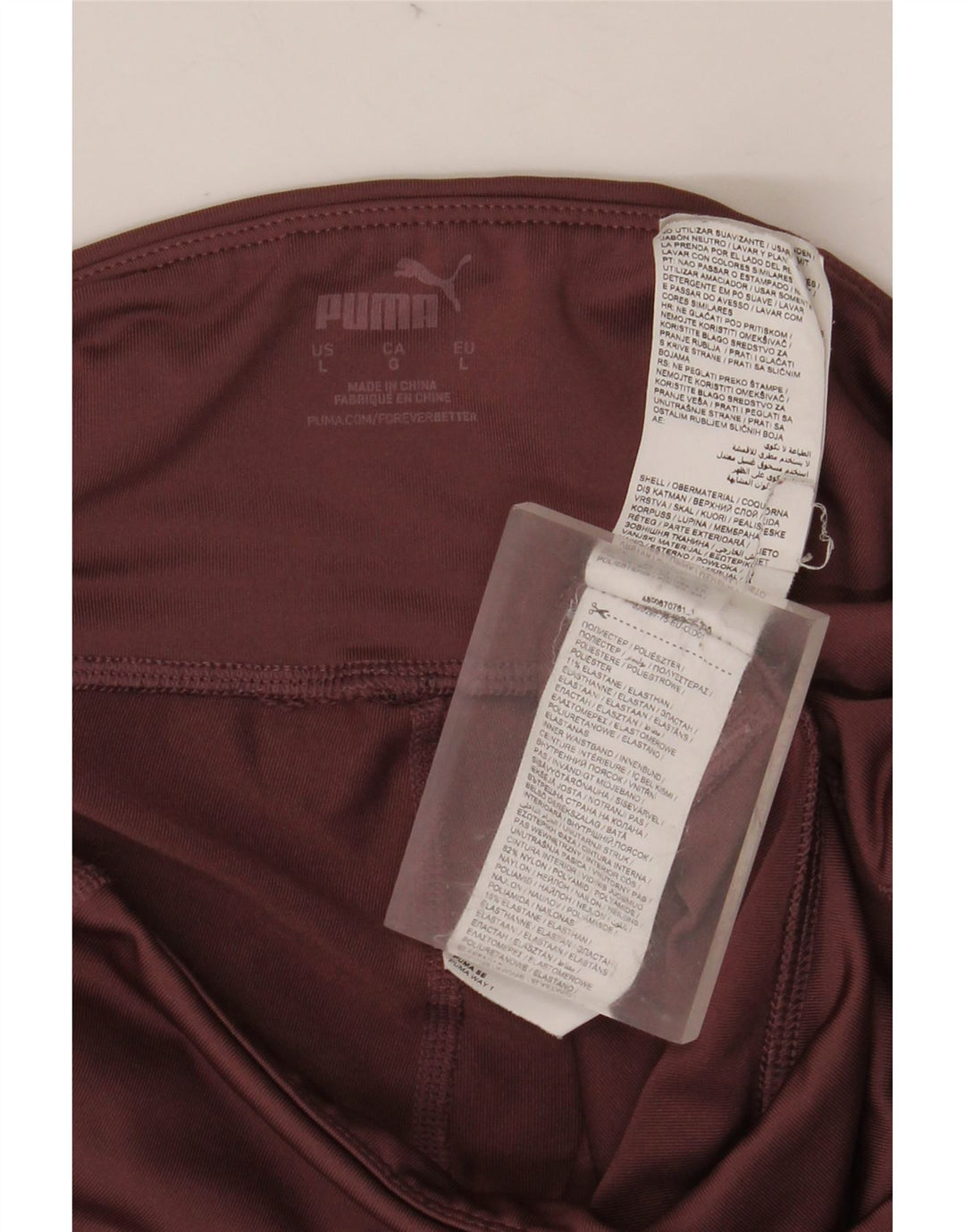 Leggings crop pentru femei PUMA UK 16 Poliester burgundy mare