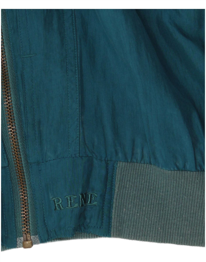 Rene Bomber Jacket pentru bărbați UK 38 Medium Blue Silk
