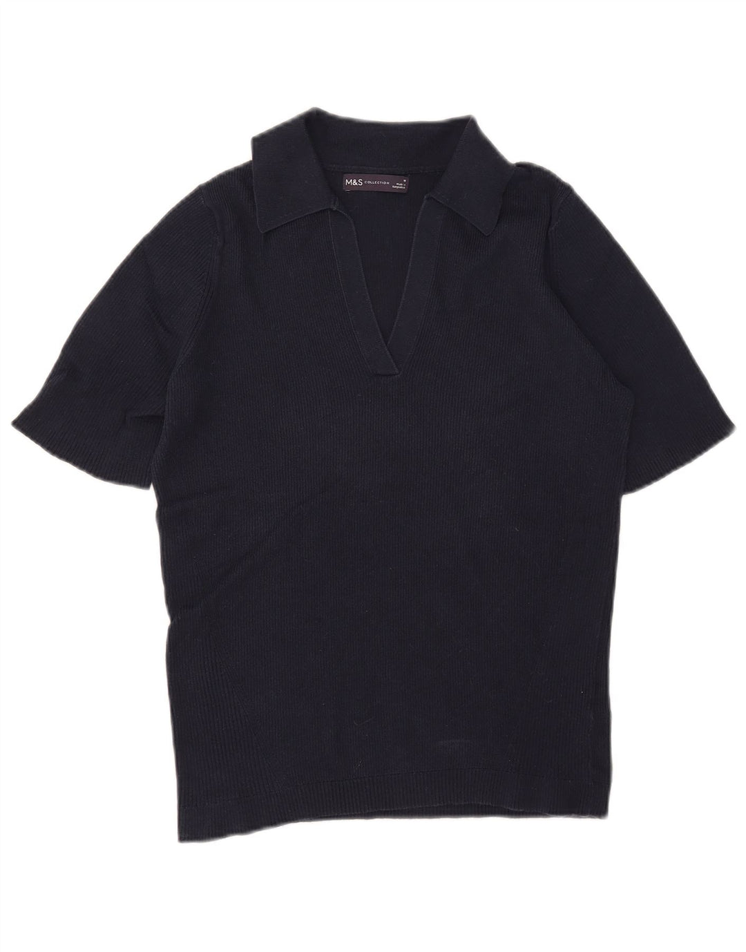 Tricou polo pentru femei Marks & Spencer UK 12 Medium bleumarin Bumbac