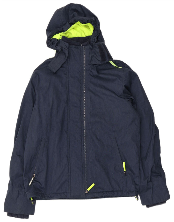 Jachetă Windbreaker cu grafică Superdry pentru bărbați UK 40, mare, bleumarin