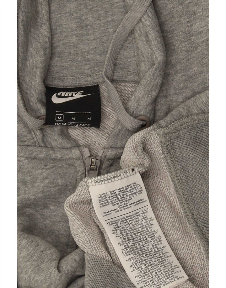 Pulover Nike pentru bărbați, cu fermoar, bumbac cu pete, gri mediu