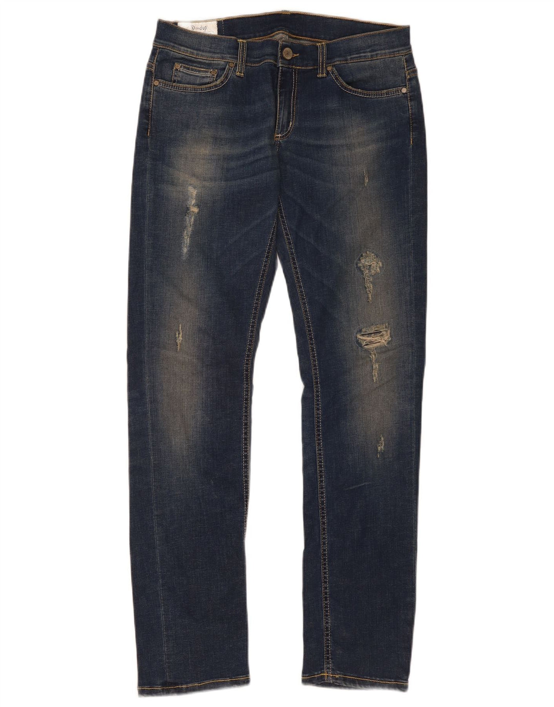 Dondup Blugi slim pentru femei Distressed W32 L33 Bumbac albastru