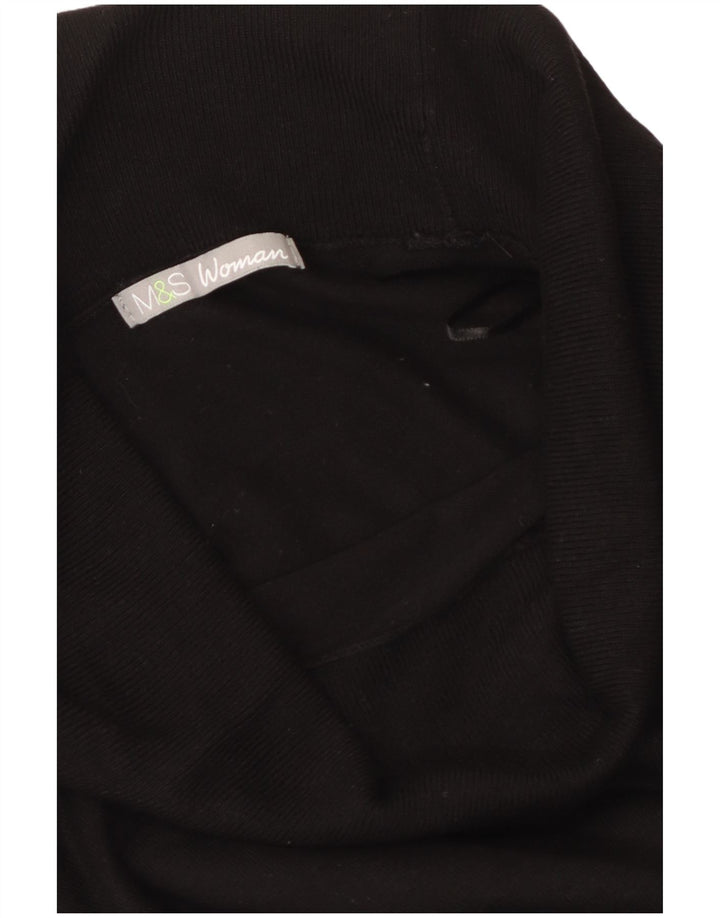 MARKS & SPENCER Pulover cu gât rulat pentru femei UK 12 Medium Black