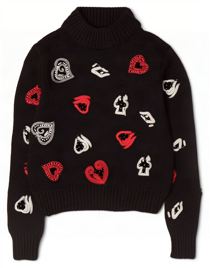 Pulover cu gât țestoasă pentru femei Zara UK 12 Medium Negru