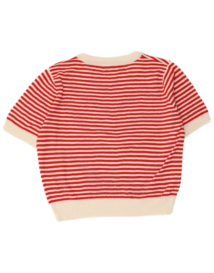 PEPALOVES Pulover cu gât roșu pentru femei UK 14 Medium Red Dunge